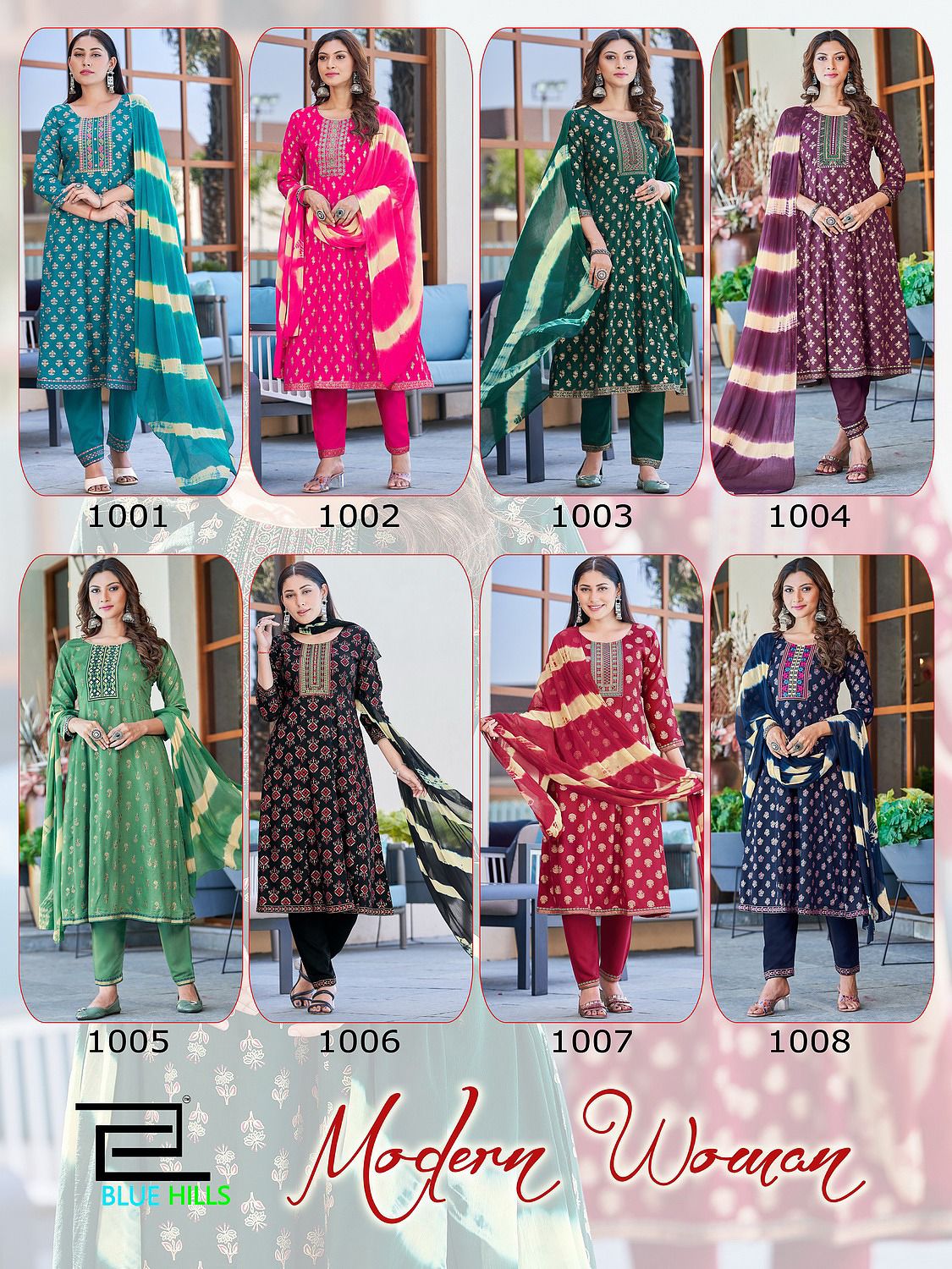 Modern Woman By Blue Hills 1001-1008 Readymade Salwar Suits Catalog